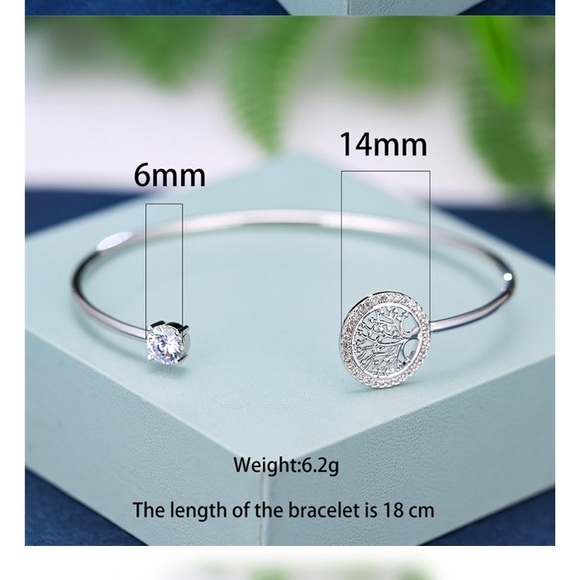 NIB 14 kt white gold Tree of Life Bracelet - Picture 3 of 4